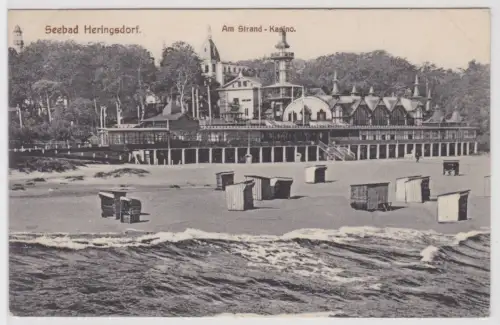 53984 Ak Seebad Heringsdorf am Strand Kasino 1910