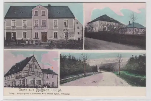 91885 Mehrbild Ak Gruß aus Pfaffroda im Erzgebirge Ortsansichten um 1910