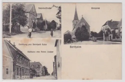 82263 Mehrbild Ak Bertheim Zabrodzie Gasthof, Bahnhofstraße usw. um 1910