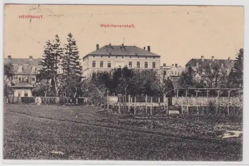 95592 Ak Herrnhut Mädchenanstalt 1912