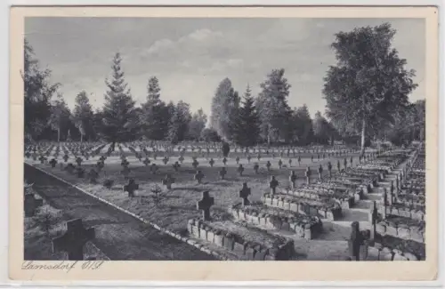 76790 Feldpost AK Lamsdorf in Oberschlesien Friedhof 1940