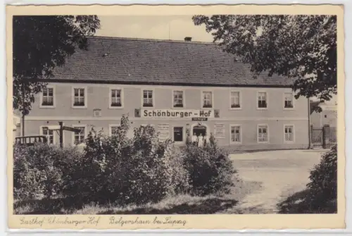 91387 Ak Gasthof Schönburger-Hof in Belgersheim bei Leipzig