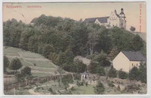 02993 Ak Rosswein - Blick auf die Wettinhöhe 1906