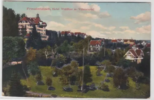 35527 Ak Freudenstadt - Hotel Waldlust mit Villenviertel um 1910