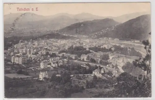 19592 Ak Tetschen a. d. Elbe Totalansicht 1910