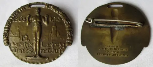 seltenes Abzeichen 12. Deutsches Turnfest Leipzig 1913 (114641)