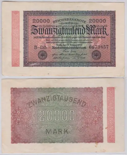 20000 Mark Banknote Berlin 20.9.1923 Rosenberg 84 c (105416)