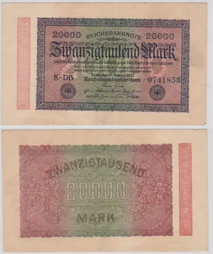 20000 Mark Banknote Berlin 20.9.1923 Rosenberg 84 c (102899)