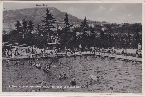 46441 Ak Luftkurort Sondershausen in Thüringen Bergbad "Sonnenblick" um 1930
