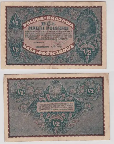 1/2 Marki Banknote Polen 7.2.1920 Pick 30 (165095)