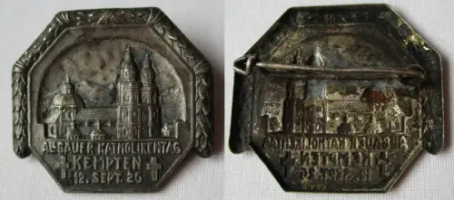 seltenes Abzeichen Allgäuer Katholikentag Kempten 12. September 1926 (143822)