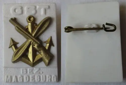 DDR Abzeichen GST Festabzeichen Bezirk Magdeburg GST-Emblem (135863)