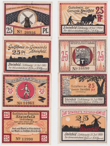 4 Banknoten Notgeld Gemeinde Steinfeld 31.7.1920 (120265)