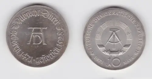 DDR Gedenk Silber Münze 10 Mark Albrecht Dürer 1971 Stempelglanz (136912)
