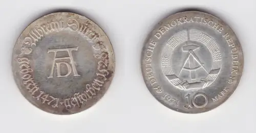 DDR Gedenk Silber Münze 10 Mark Albrecht Dürer 1971 Stempelglanz (136442)
