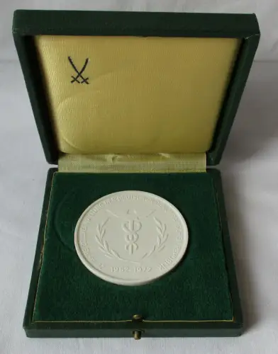 DDR Porzellan Medaille 20 Jahre Zollverwaltung der DDR im Original Etui (126707)