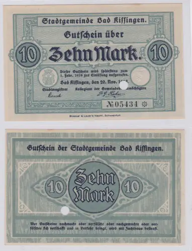 5 Mark Banknote Notgeld Stadtgemeinde Bad Kissingen 20.11.1918 (126536)
