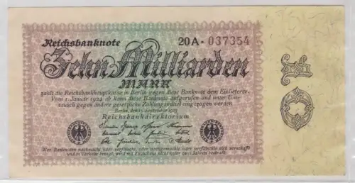 10 Milliarden Mark Banknote Berlin 15. September 1923 Rosenberg 113 c (135640)