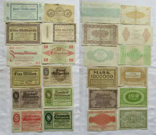 12 x Banknoten Inflation Stadt Dresden Alt- & Neustadt 1923 (141331)