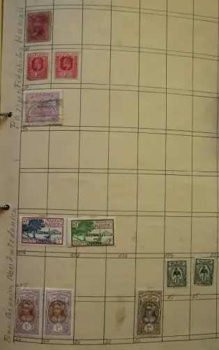kleine alte Briefmarkensammlung Australien Ozeanien mit 130 Briefmarken (143917)