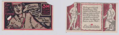 3 Mark Banknote Notgeld Hamburg "Der Stahlhelmbund" o.D. (1922) (126227)