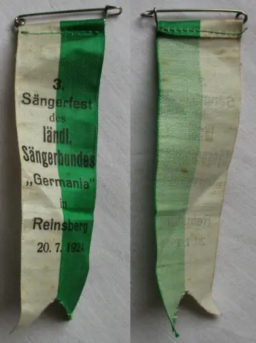 altes Abzeichen 3.Sängerfest Sängerbund Germania in Reinsberg 20.7.1924 (100381)