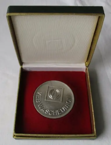 DDR Medaille VEB Wäscheunion Mittweida in Silber im Etui (118569)
