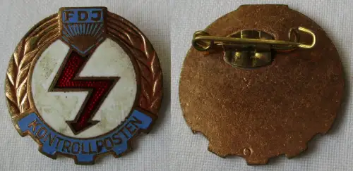 DDR Abzeichen FDJ Kontrollposten 1969-73 Bartel Band 1 Nr. 91 d (144752)