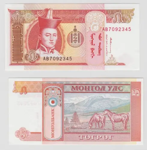 5 Tugrik Banknote Mongolei kassenfrisch UNC (138630)