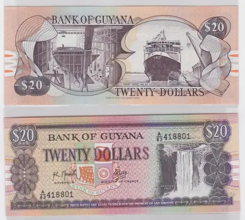 20 Dollar Banknote Bank of Guyana 1989 (123281)