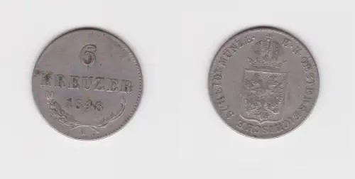 6 Kreuzer Kupfer Münze Österreich 1848 A (126985)