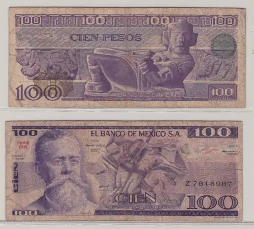 100 Pesos Banknote Mexiko 1981 (138270)