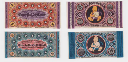 1/2 und 1 Goldmark Banknote Stadt Bielefeld 24.11.1922 (127224)