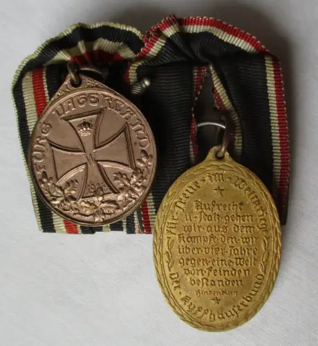 2er Spange Deutsche Ehrendenkmünze des Weltkriegs + Kyffhäuser Denkmünze /126409