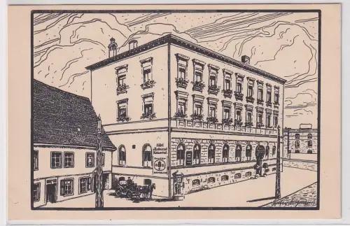 906714 Ak Eisleben Schwaebsch` Hotel Kaiserhof um 1930