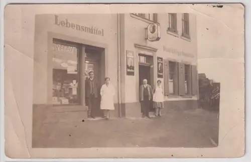 907493 Foto Ak Chemnitz Gaststätte von Paul Uhlig und Lebensmittelladen um 1920