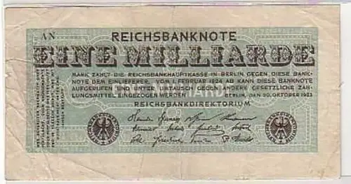 seltene Banknote 1 Milliarde 20.10.1923 Rosenberg 119