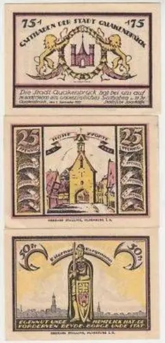 3 Banknoten Notgeld Stadt Quakenbrück 1921