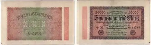 Infla Banknote 20000 Mark 20.2.1923 Rosenberg 84 f