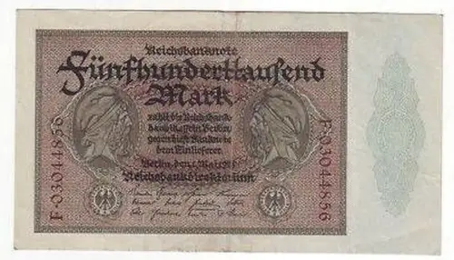 Banknote Inflation 500000 Mark Rosenberg 87 b