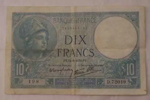 Banknote Frankreich 10 Franc 1939