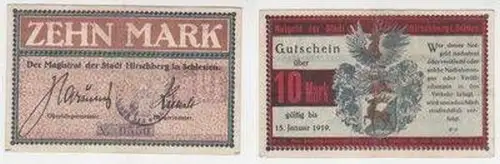 10 Mark Banknote Notgeld Hirschberg Schlesien 1919