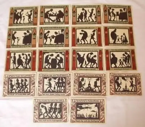 18 Banknoten Notgeld Stadt Glauchau 1921
