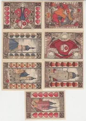 7 Banknoten Notgeld Stadt Altenburg 1921