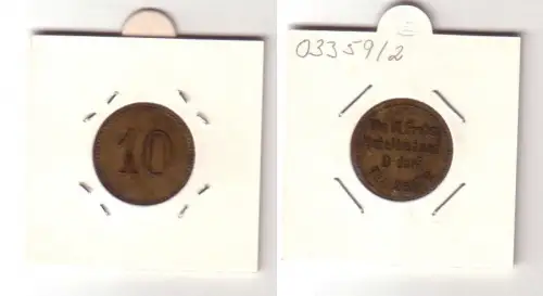 Düsseldorf 10 Privatnotgeld Messing Ww.M. Probst Hotelbedarf