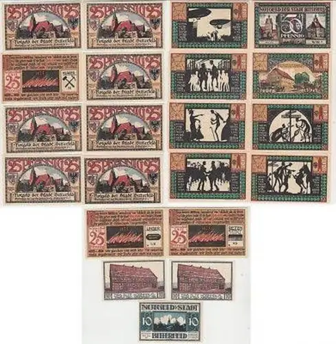 21 Banknoten Notgeld Stadt Bitterfeld 1921