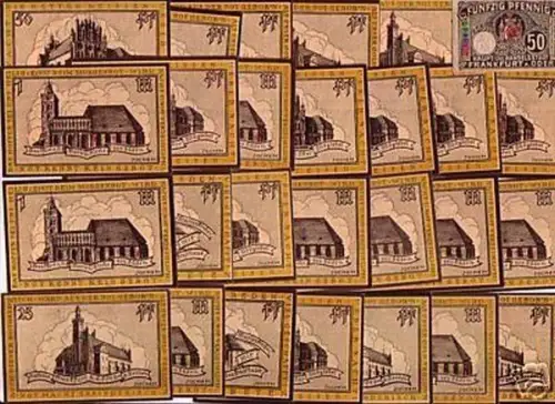 32 Banknoten Notgeld Stadt Frankfurt Oder um 1920
