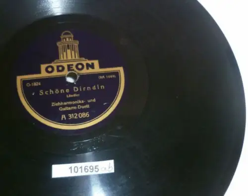 101695 Schellackplatte Odeon "Wiener Humor" + "Schöne Dirndln" um 1930