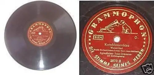 Schellack Platte Grammophon "Kornblumenblau" O