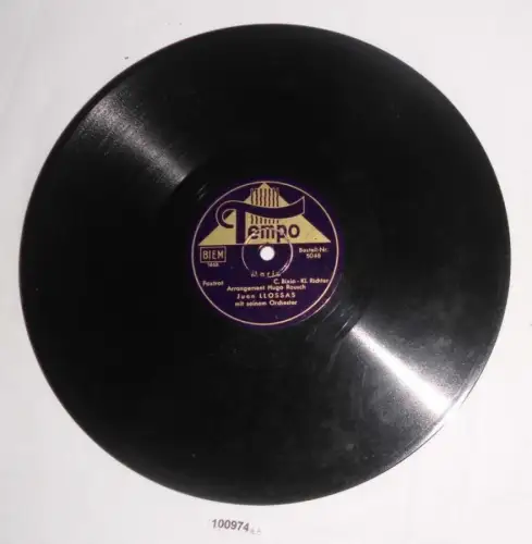 Schellackplatte Foxtrot "Abends in der Taverne" + "Mario" um 1930 (100974)